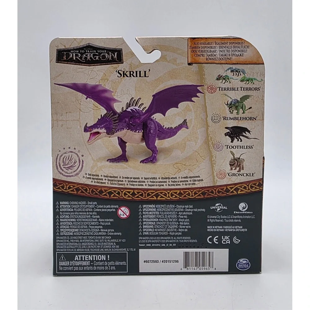 2025 How To Train Your Dragon Live Action Movie‎ - SKRILL  Action Figure New